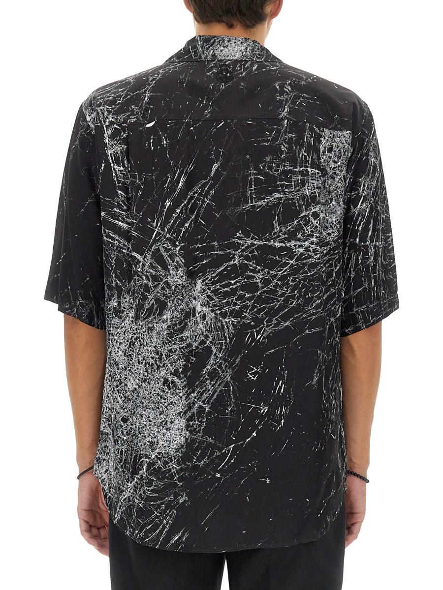 ALEXANDER McQUEEN CAMICIA HAWAIANA SMASHED SCREEN