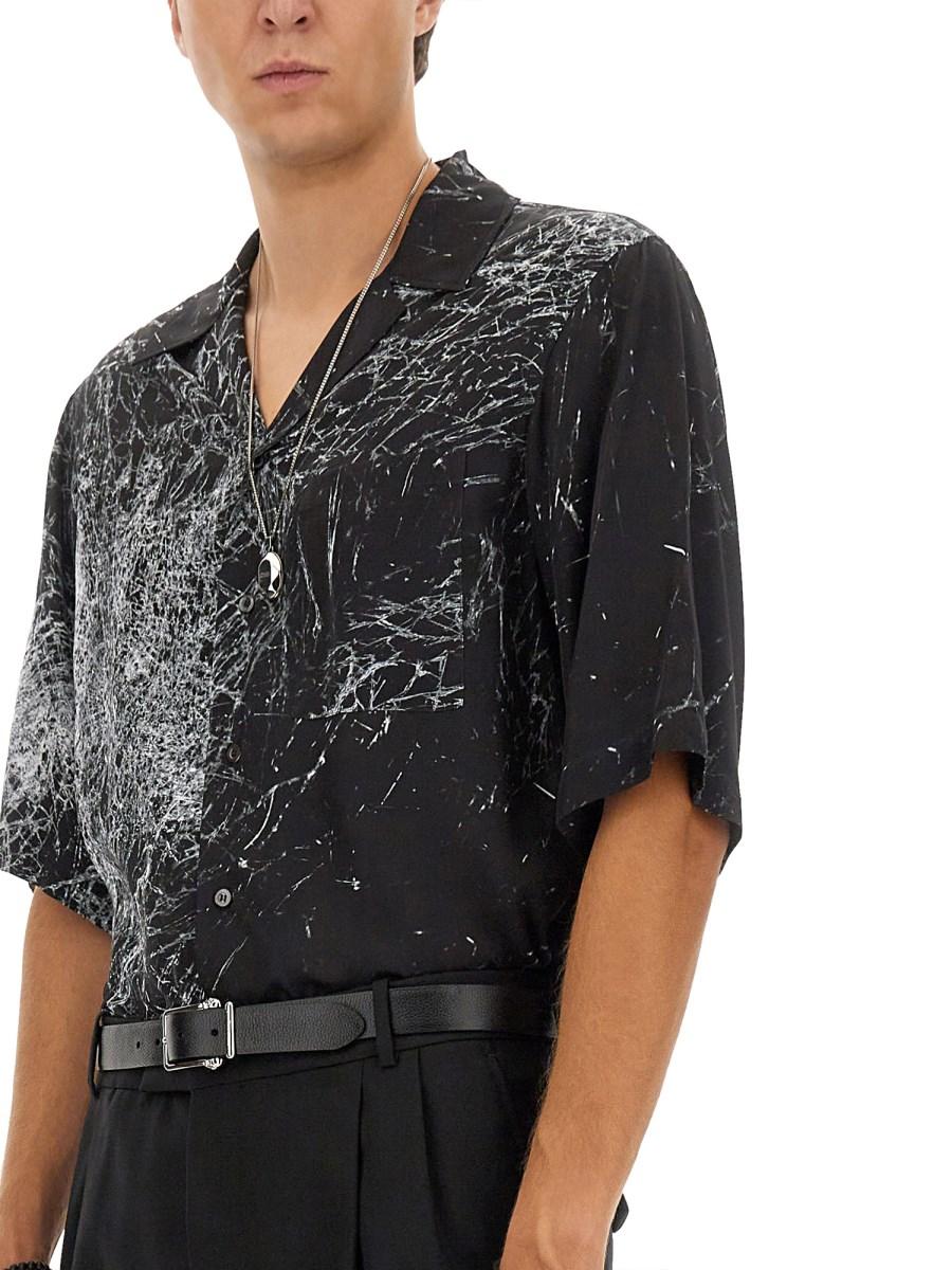 ALEXANDER McQUEEN CAMICIA HAWAIANA SMASHED SCREEN