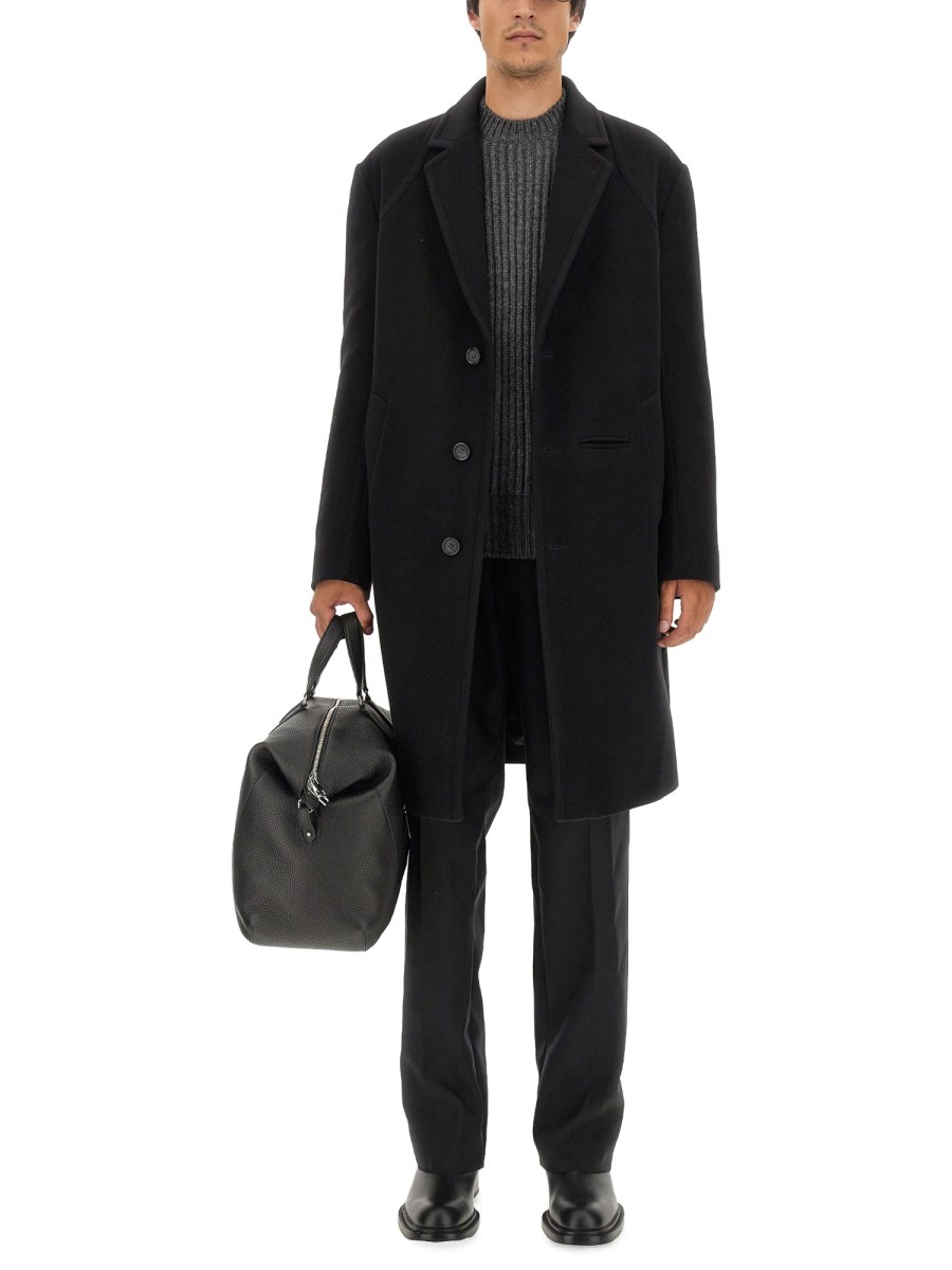 ALEXANDER McQUEEN CAPPOTTO MONOPETTO IN LANA