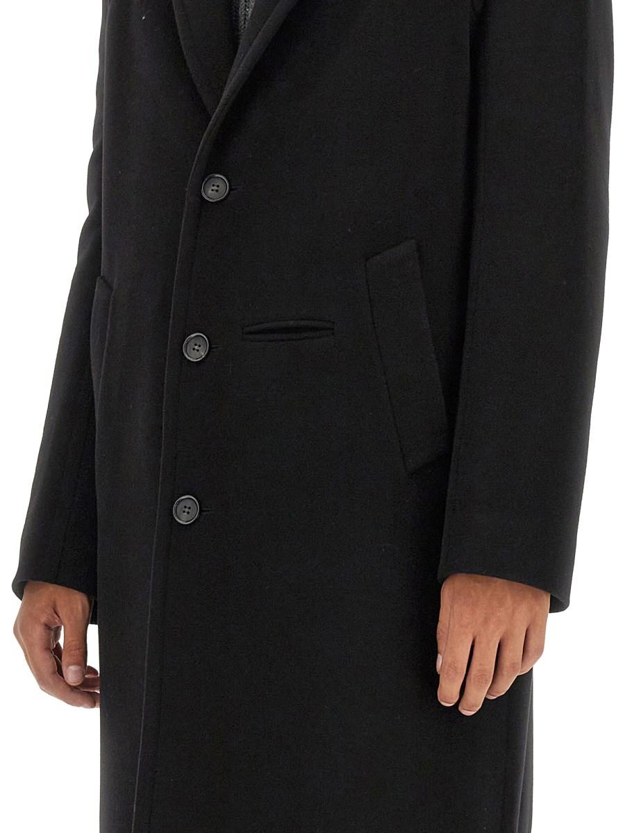 ALEXANDER McQUEEN CAPPOTTO MONOPETTO IN LANA