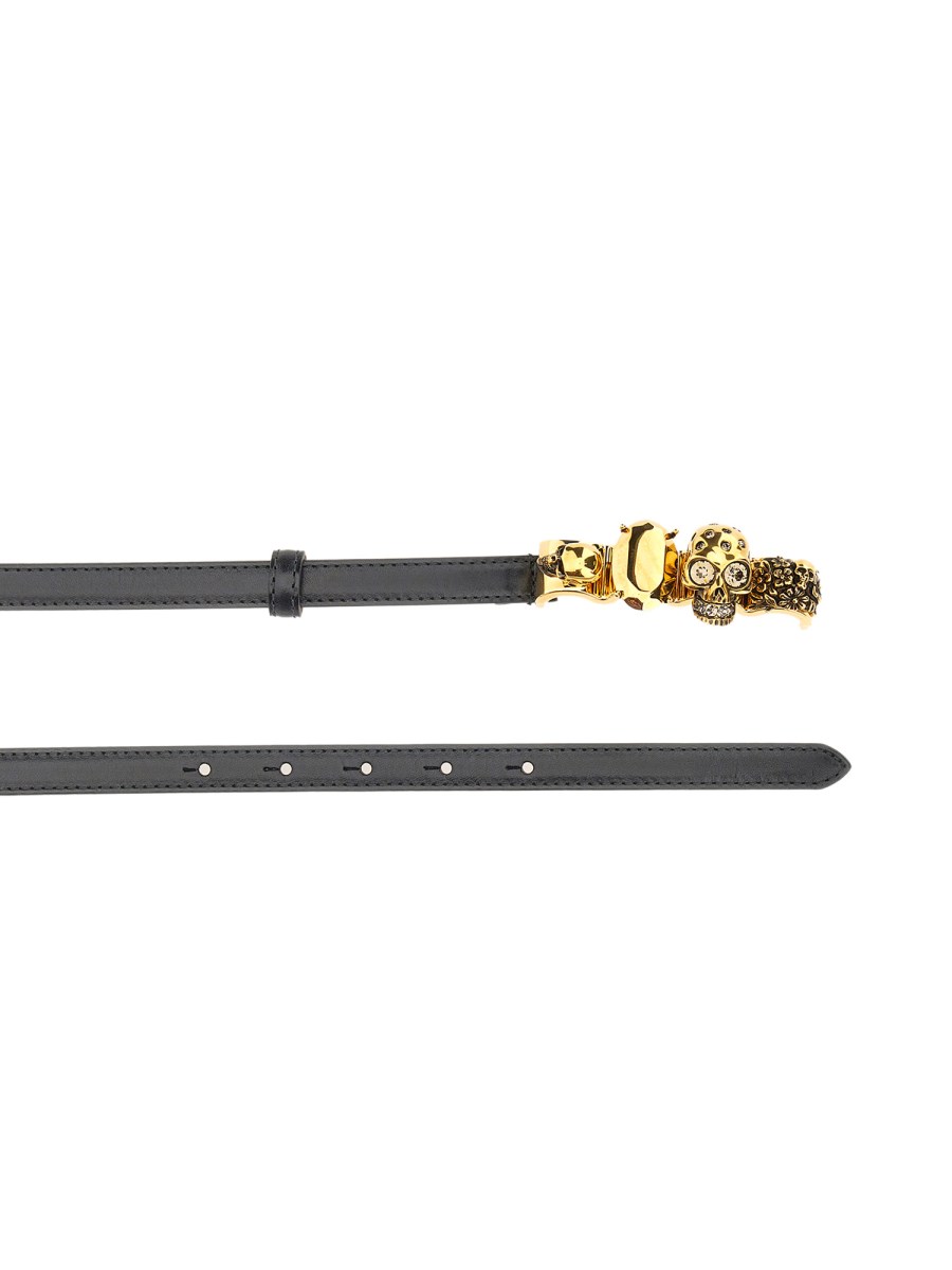 ALEXANDER McQUEEN CINTURA THE KNUCKLE IN PELLE