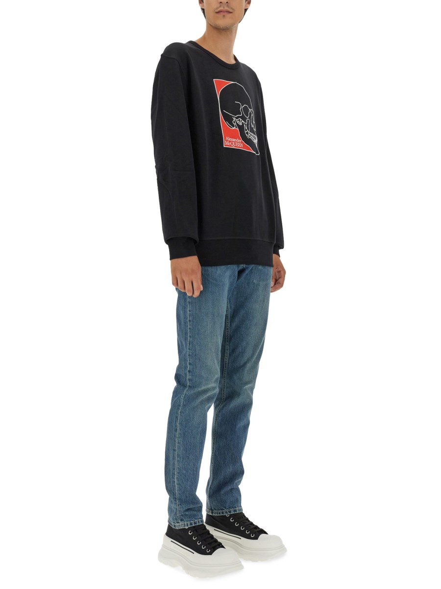 ALEXANDER McQUEEN FELPA IN COTONE CON LOGO