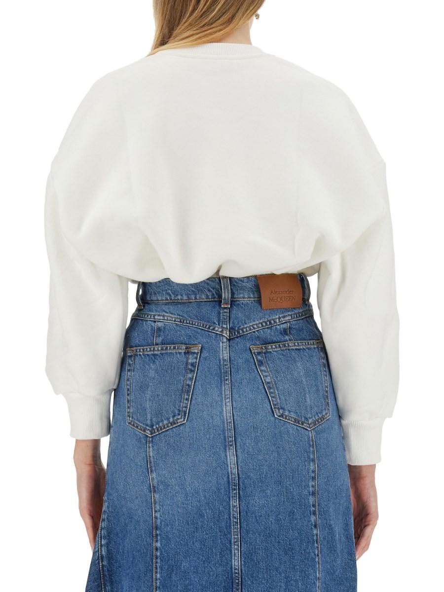 ALEXANDER McQUEEN FELPA IN COTONE CON STAMPA LOGO