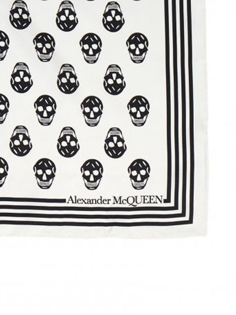 ALEXANDER McQUEEN FOULARD BIKER SKULL IN SETA