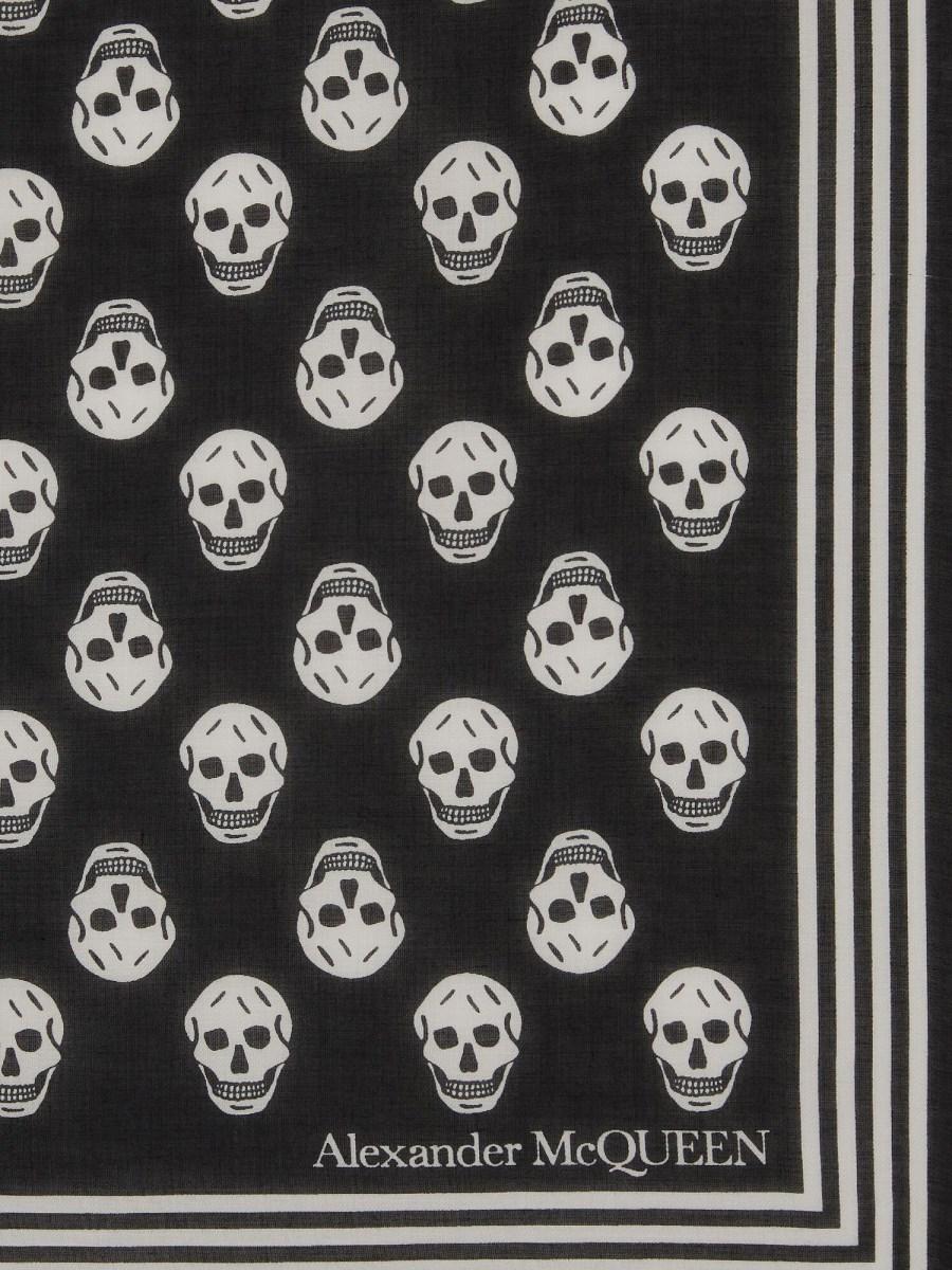 ALEXANDER McQUEEN FOULARD CON STAMPA BIKER SKULL