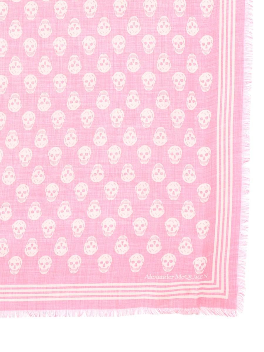 ALEXANDER McQUEEN FOULARD CON STAMPA BIKER SKULL
