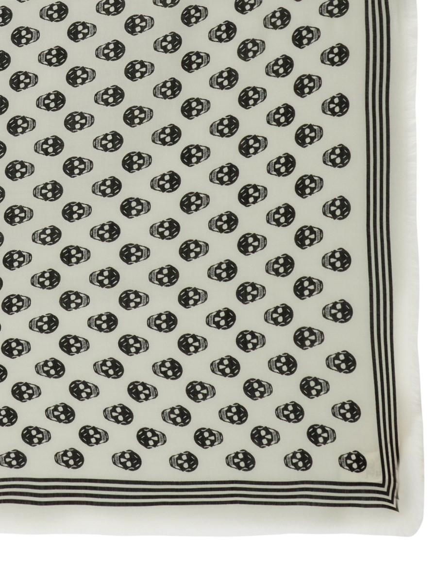 ALEXANDER McQUEEN FOULARD CON STAMPA BIKER SKULL