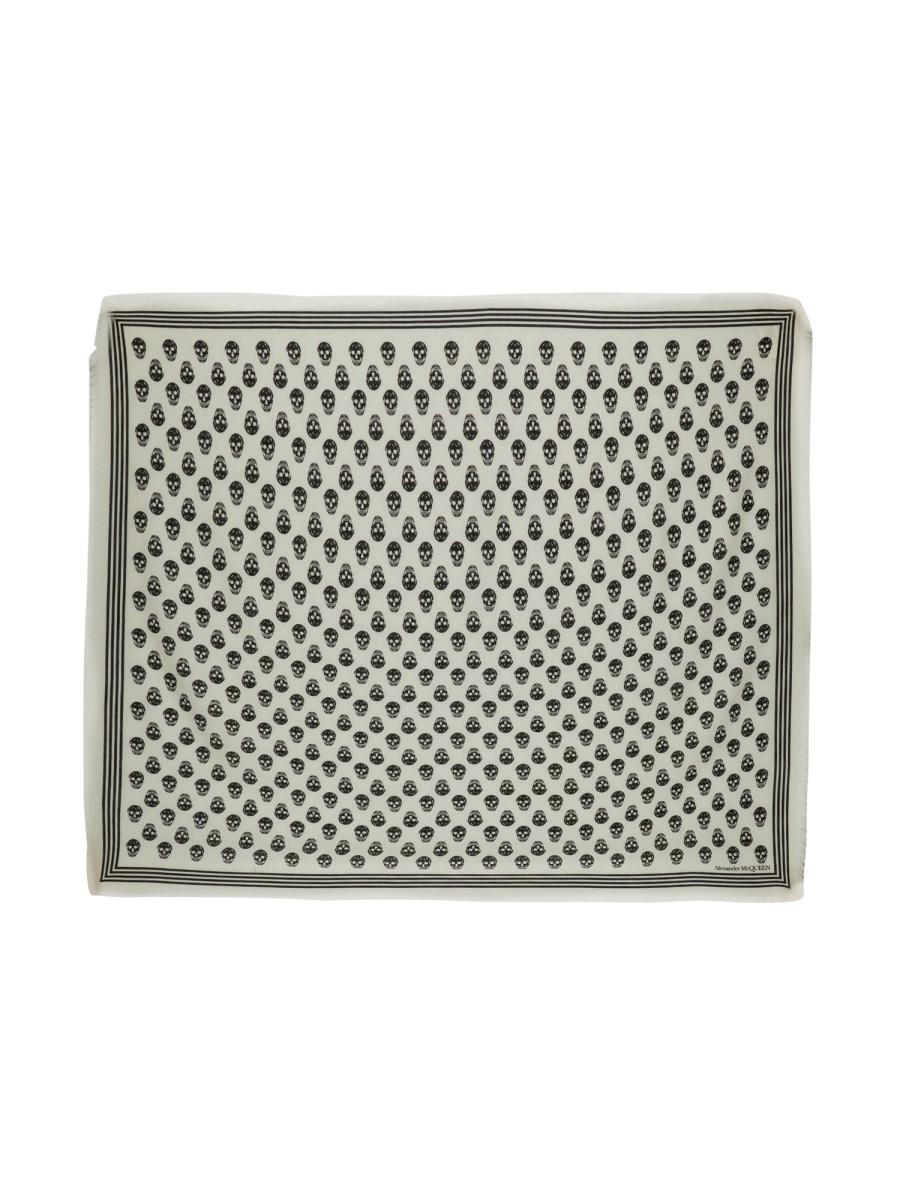 ALEXANDER McQUEEN FOULARD CON STAMPA BIKER SKULL