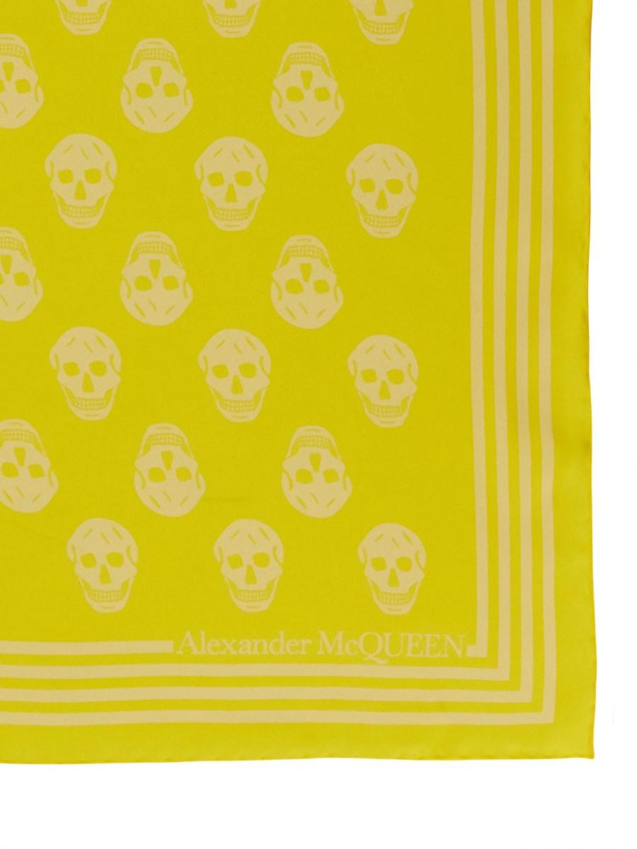 ALEXANDER McQUEEN FOULARD CON STAMPA BIKER SKULL