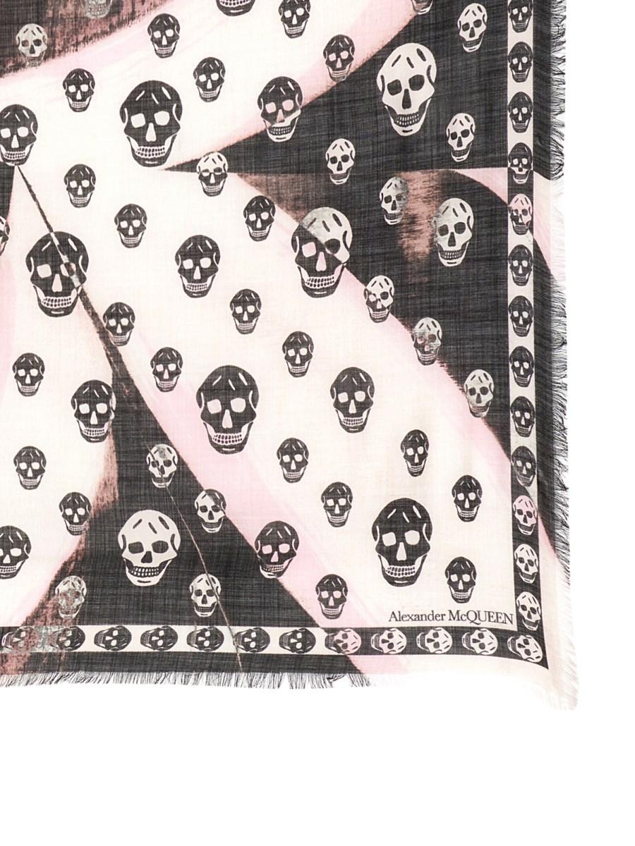 ALEXANDER McQUEEN FOULARD CON STAMPA SKULL