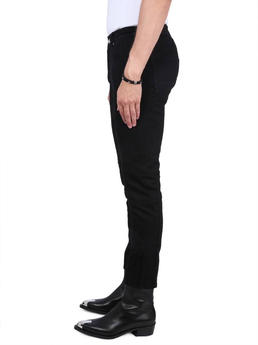 ALEXANDER McQUEEN JEANS BIKER IN DENIM DI COTONE
