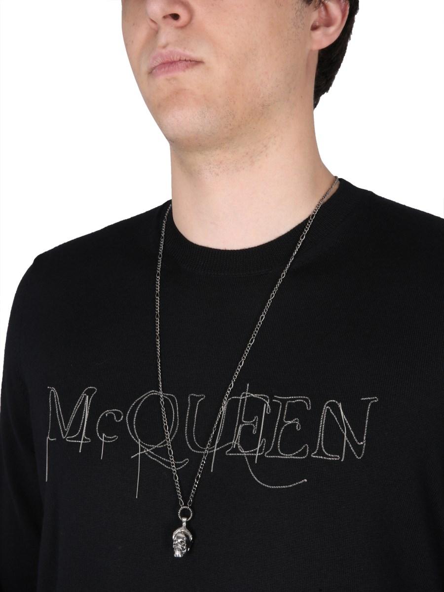 ALEXANDER McQUEEN MAGLIA CON RICAMO LOGO