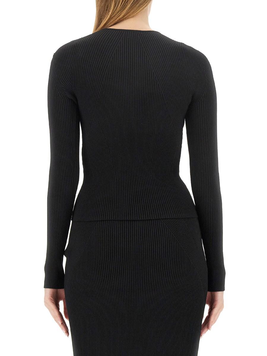 ALEXANDER McQUEEN MAGLIA CUT OUT IN LANA
