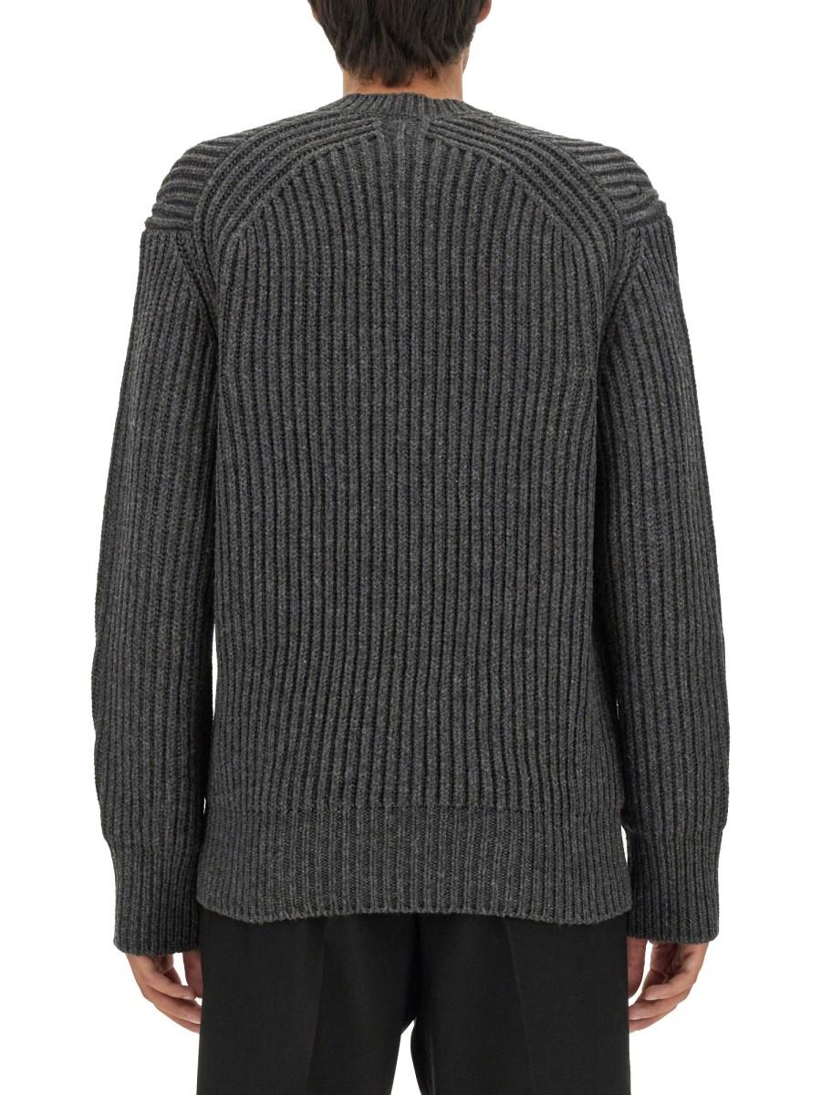 ALEXANDER McQUEEN MAGLIA IN LANA A COSTE PESANTI