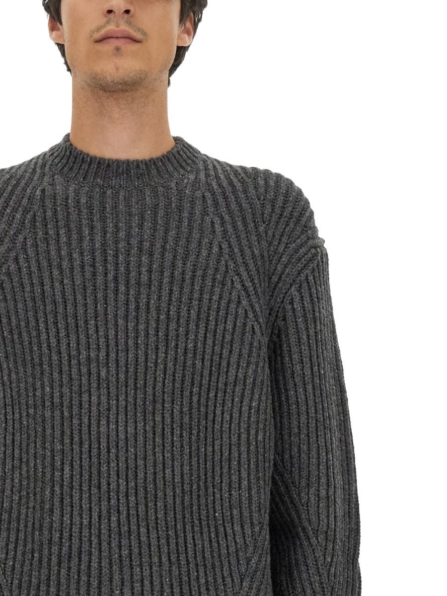 ALEXANDER McQUEEN MAGLIA IN LANA A COSTE PESANTI