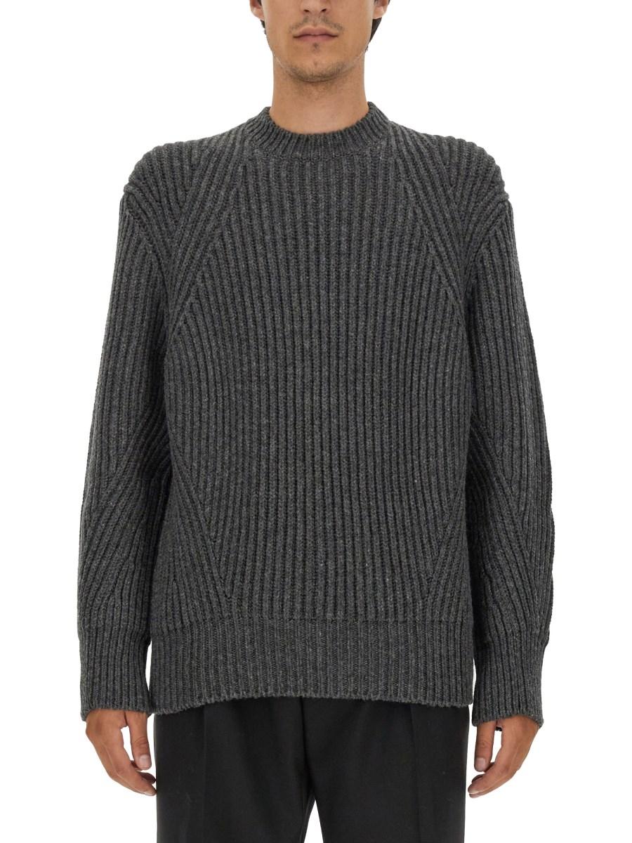 ALEXANDER McQUEEN MAGLIA IN LANA A COSTE PESANTI