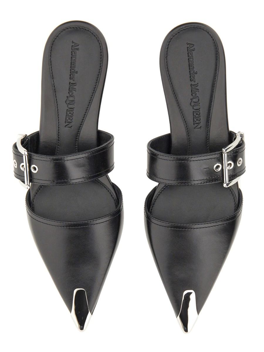 ALEXANDER McQUEEN MULE PUNK IN PELLE