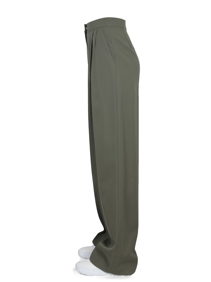 ALEXANDER McQUEEN PANTALONE WIDE LEG IN LANA