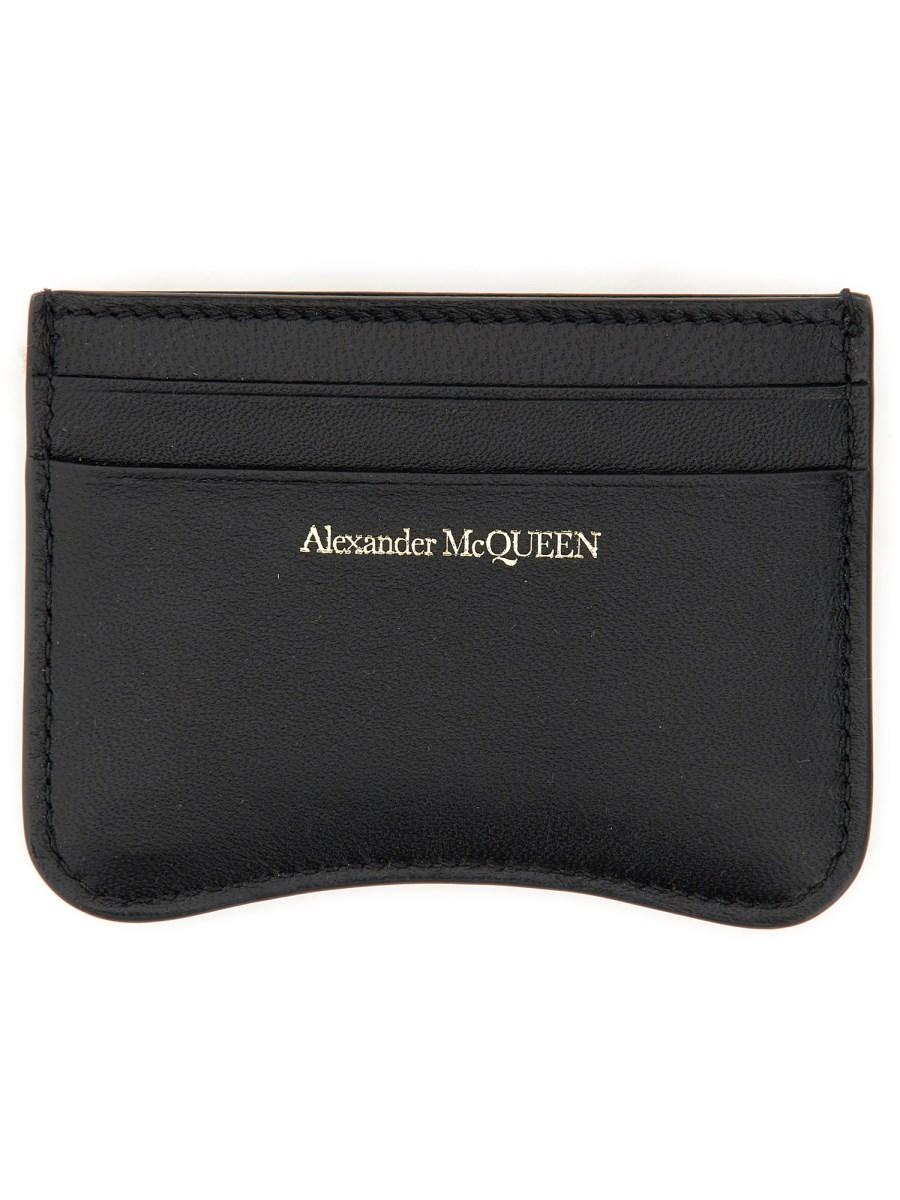 ALEXANDER McQUEEN PORTACARTE SEAL IN PELLE