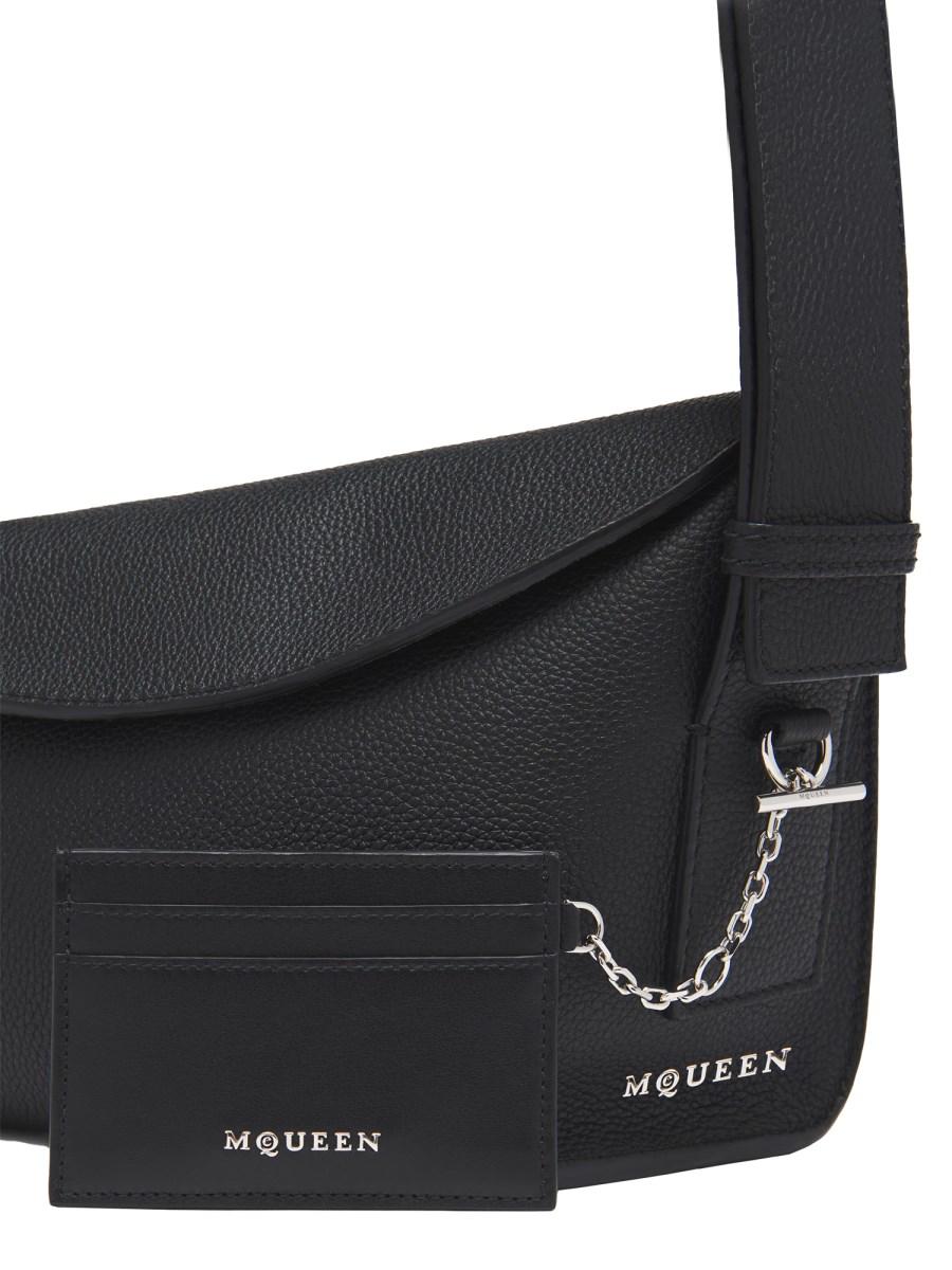 ALEXANDER McQUEEN PORTACARTE "SLING" IN PELLE