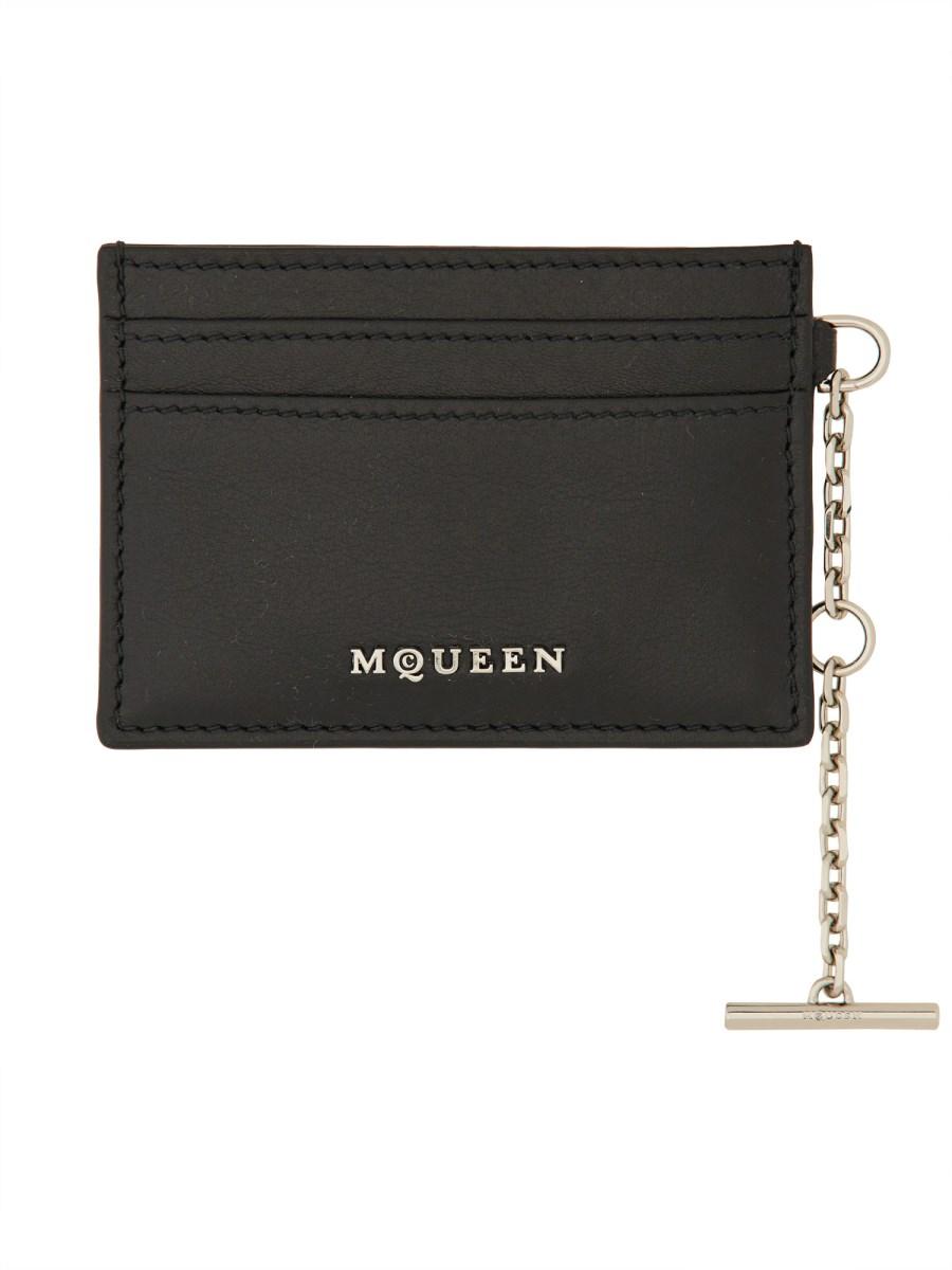 ALEXANDER McQUEEN PORTACARTE "SLING" IN PELLE