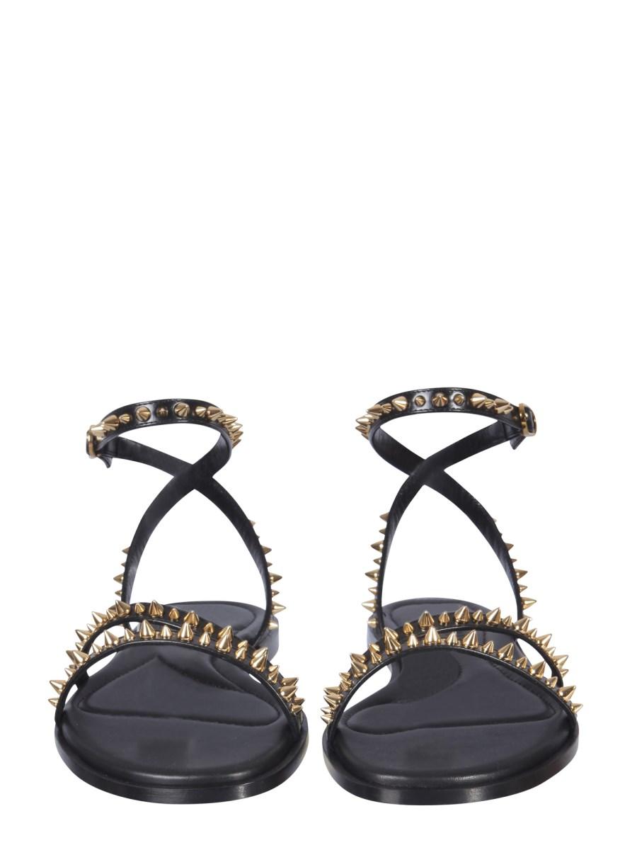 ALEXANDER McQUEEN SANDALO CON BORCHIE IN PELLE