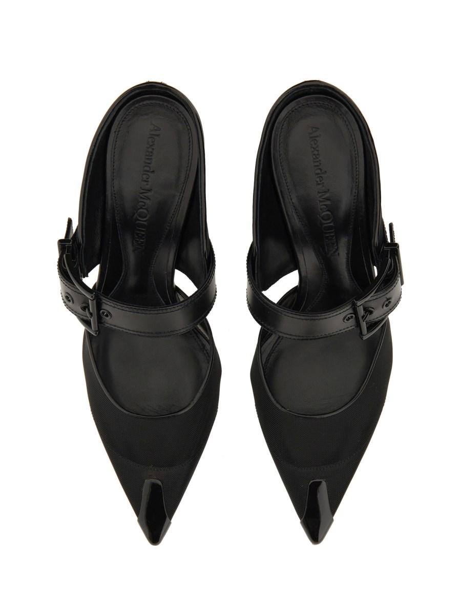 ALEXANDER McQUEEN SANDALO PUNK IN MESH CON FIBBIA