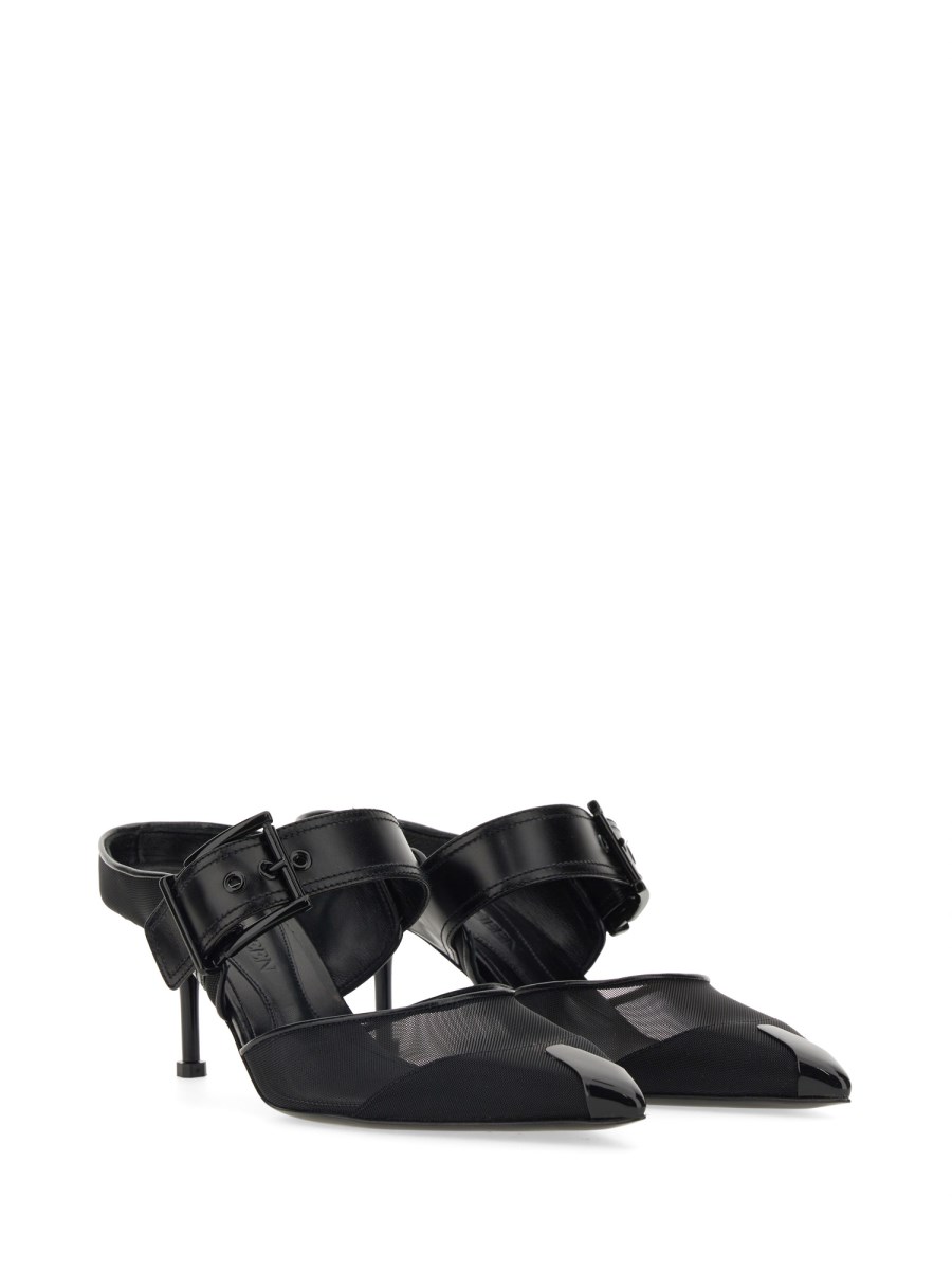 ALEXANDER McQUEEN SANDALO PUNK IN MESH CON FIBBIA