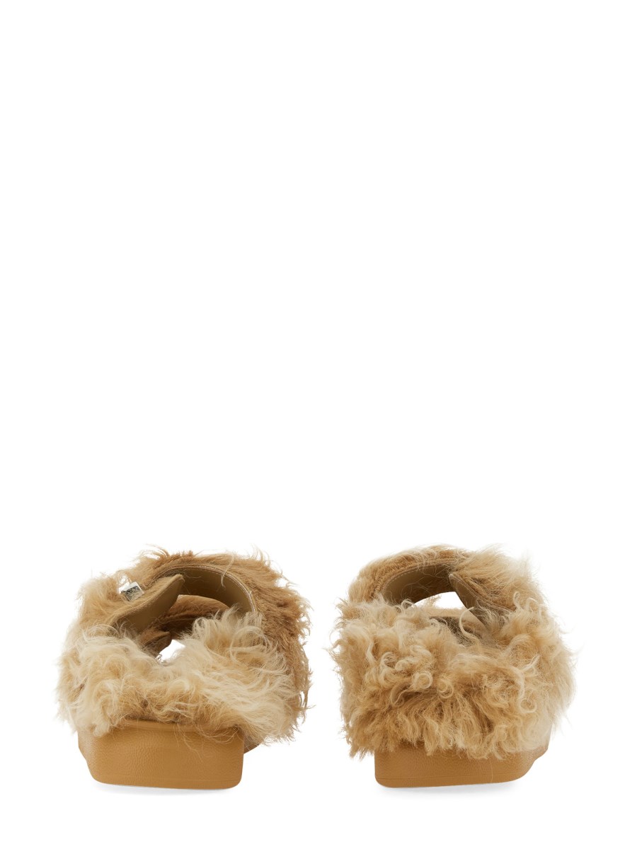 ALEXANDER McQUEEN SANDALO SLIDE HYBRID IN PELLE
