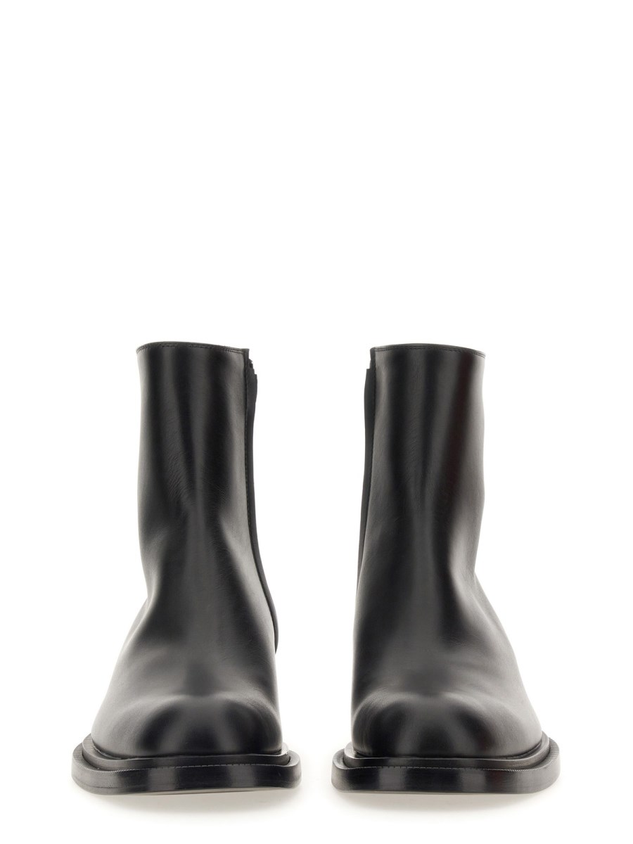 ALEXANDER McQUEEN STIVALETTO CUBANO STACK IN PELLE