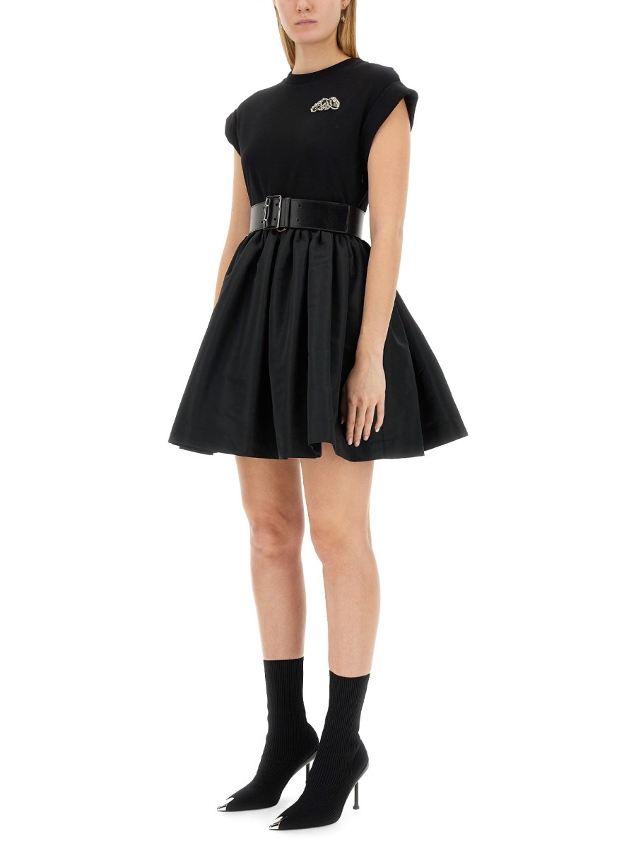 ALEXANDER McQUEEN STIVALETTO "SLASH" IN MAGLIA