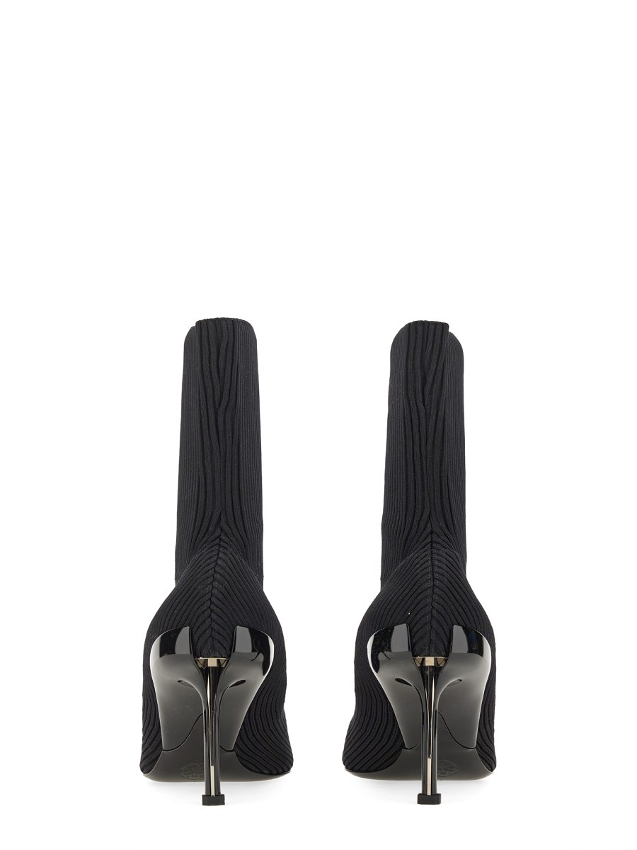 ALEXANDER McQUEEN STIVALETTO "SLASH" IN MAGLIA