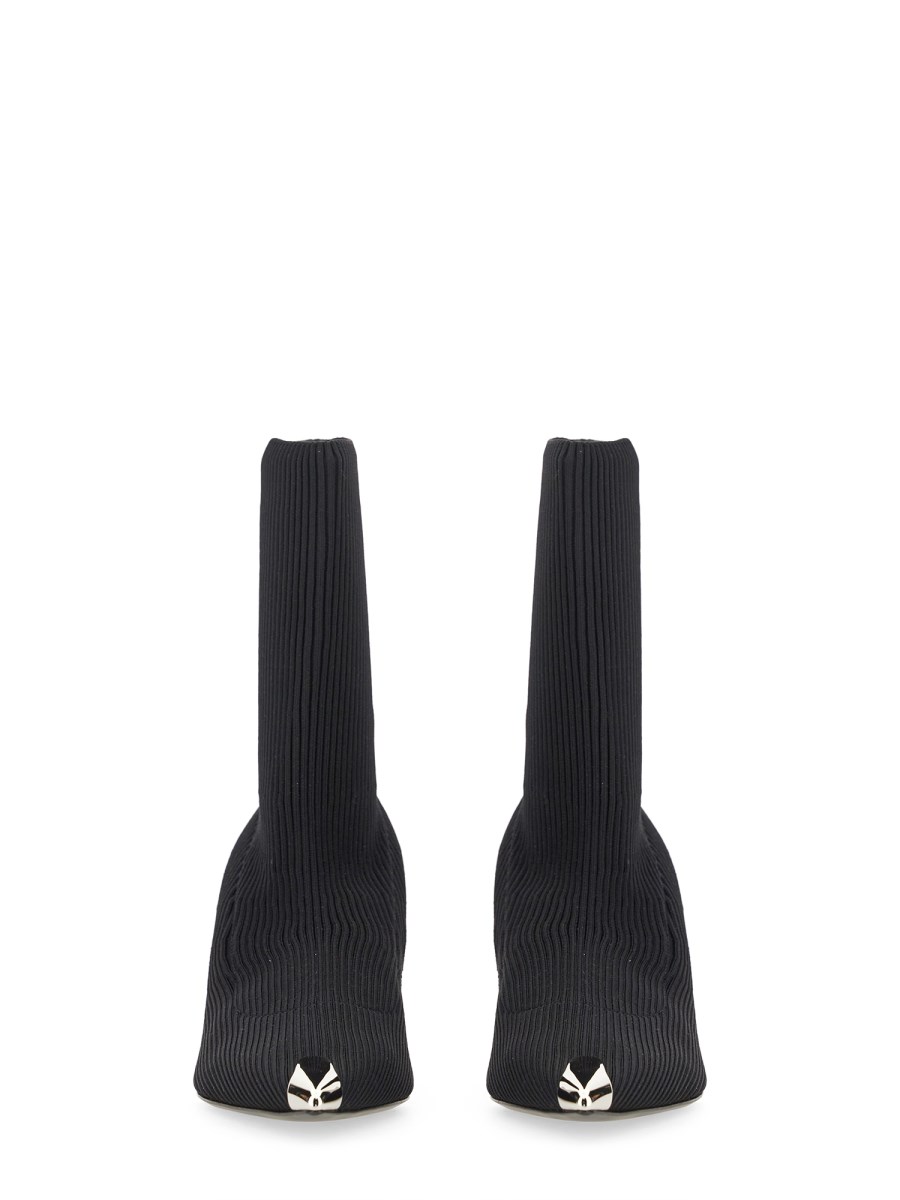 ALEXANDER McQUEEN STIVALETTO "SLASH" IN MAGLIA