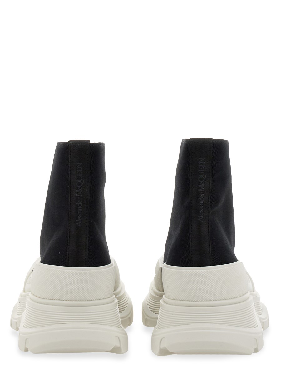 ALEXANDER McQUEEN STIVALETTO TREAD SLICK IN COTONE