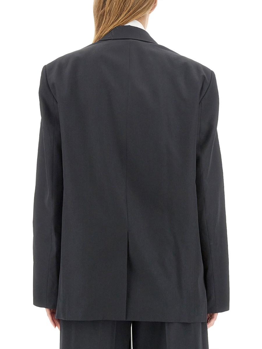 ALEXANDER WANG BLAZER IN MISTO LANA COMBO CAMICIA