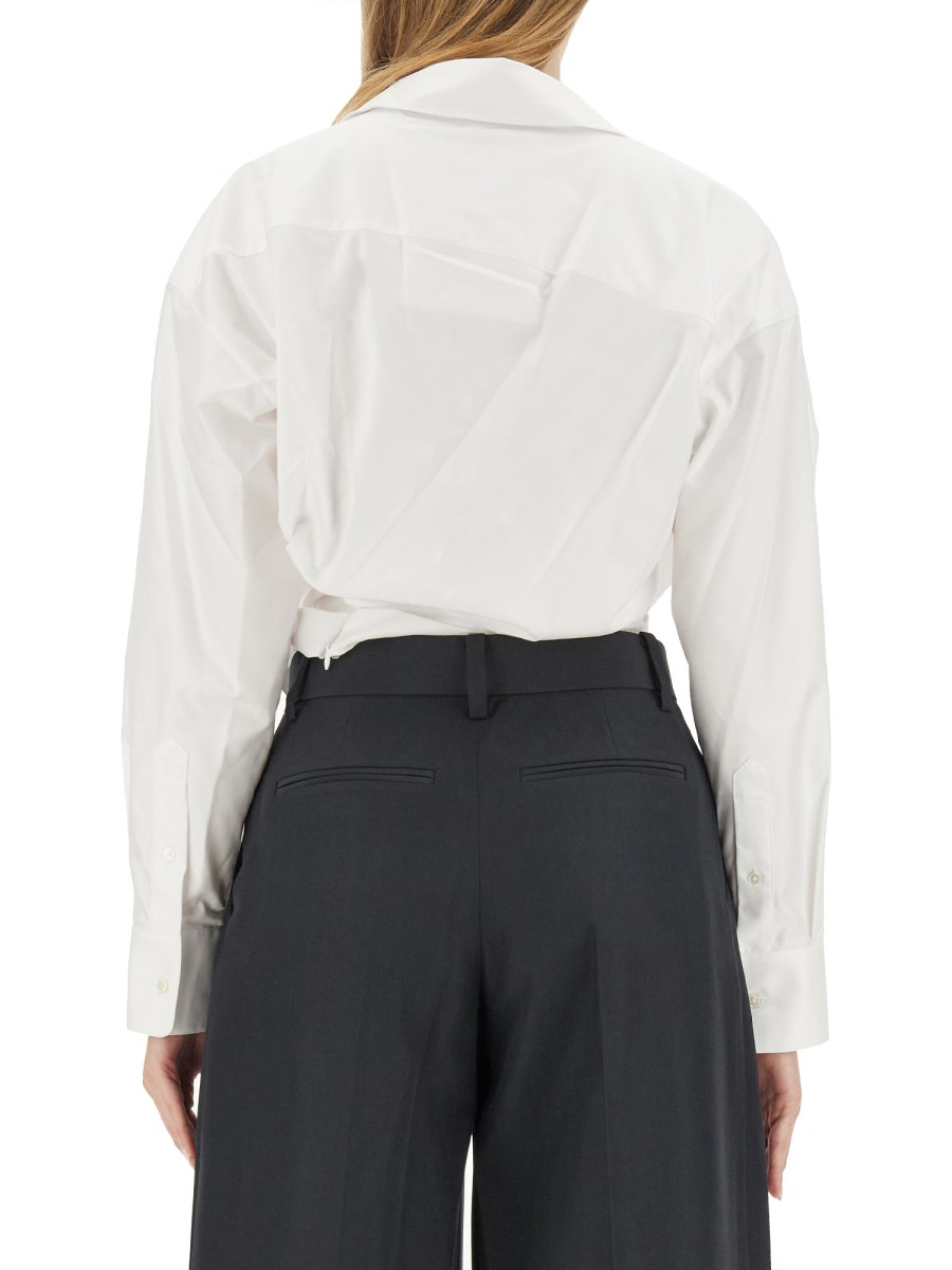 ALEXANDER WANG CAMICIA DRAPPEGGIATA IN COTONE
