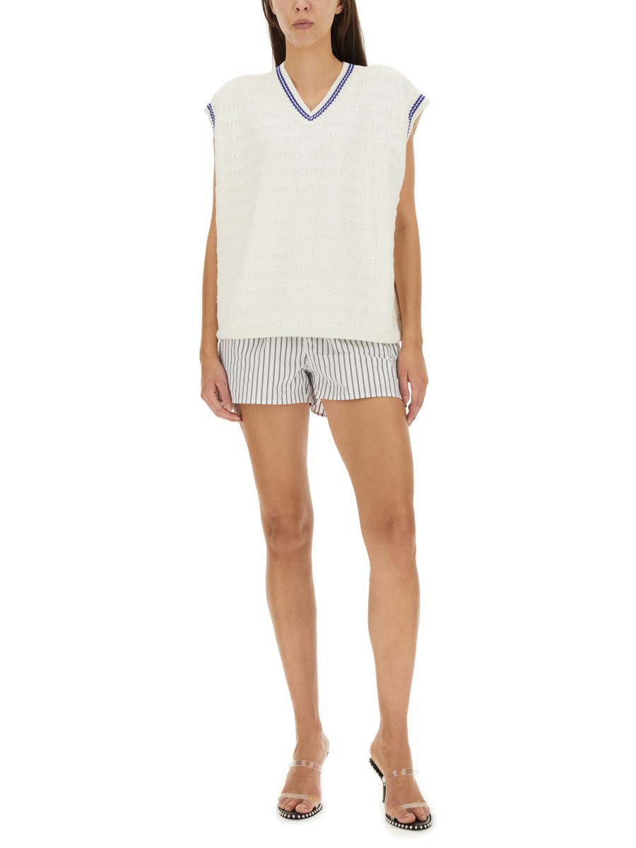ALEXANDER WANG GILET CON SCOLLO A V