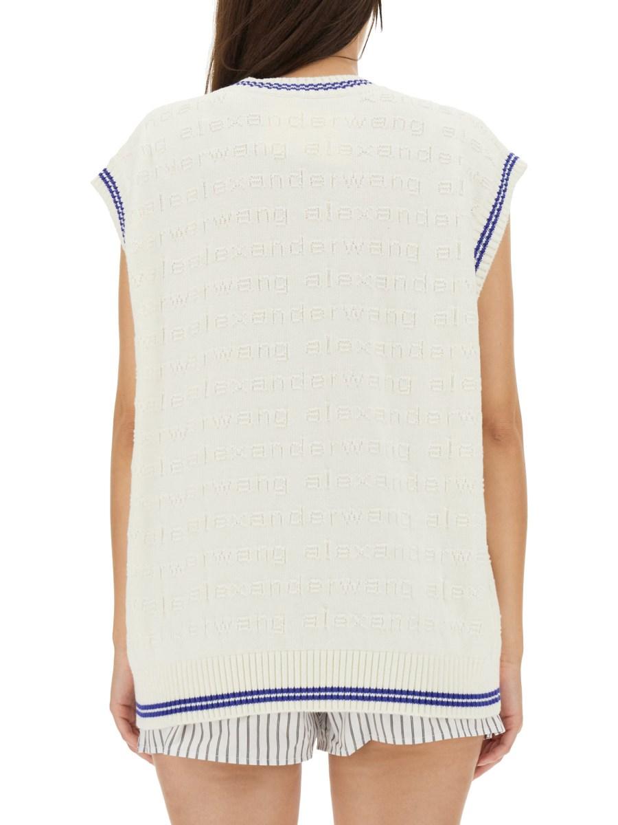 ALEXANDER WANG GILET CON SCOLLO A V
