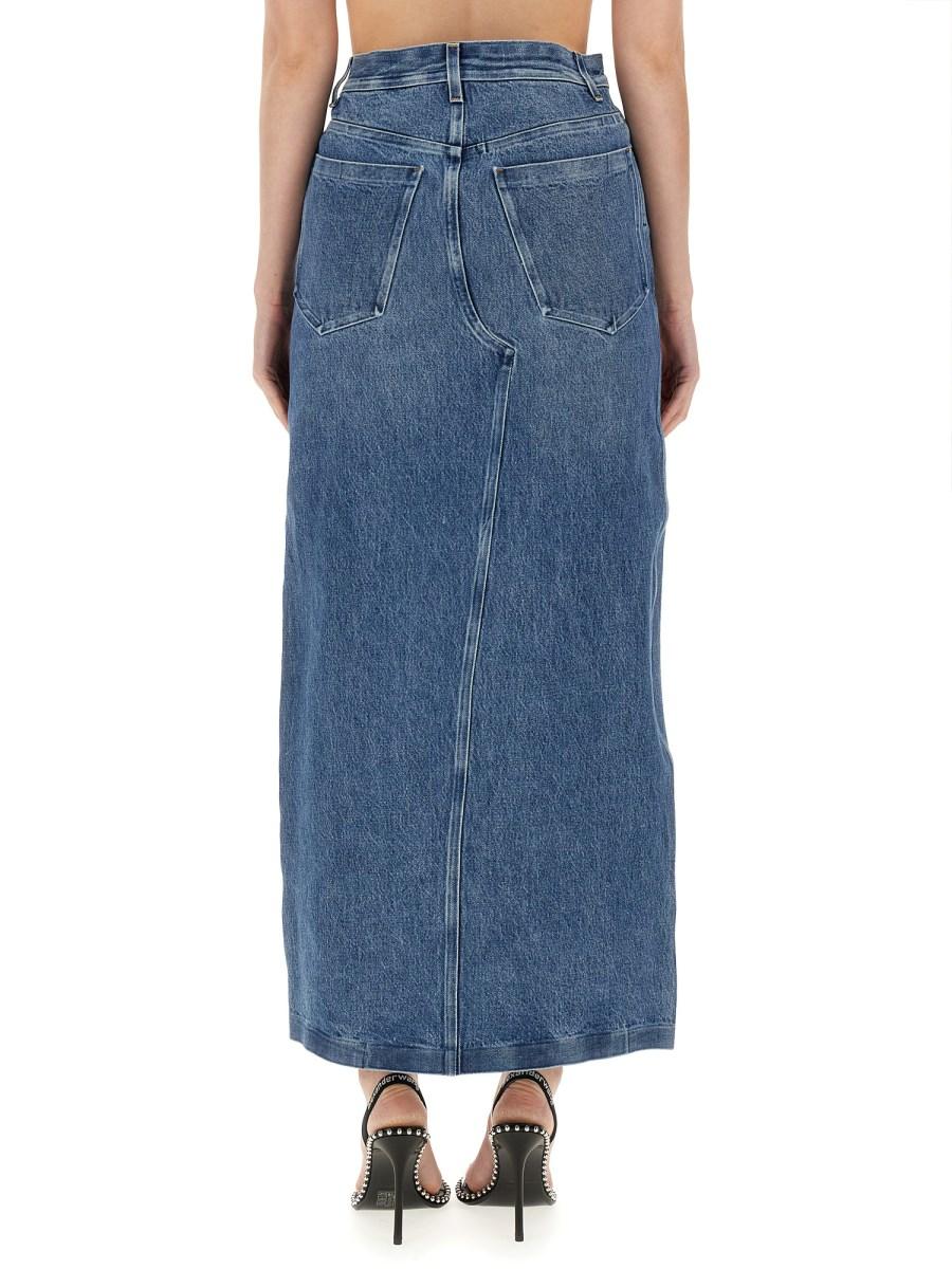 ALEXANDER WANG GONNA CON SPACCO IN DENIM DI COTONE