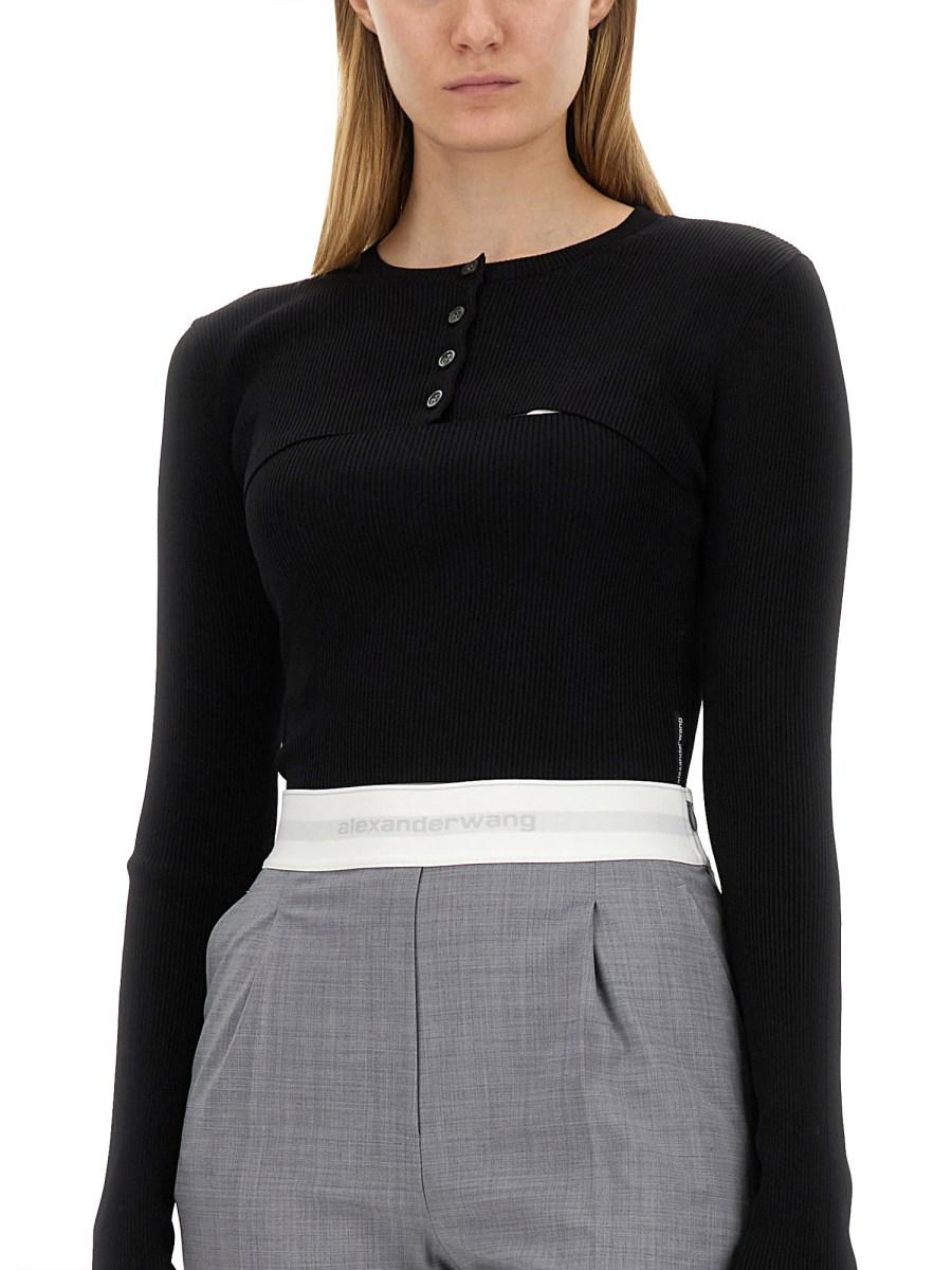 ALEXANDER WANG MAGLIONE CROPPED IN MAGLIA