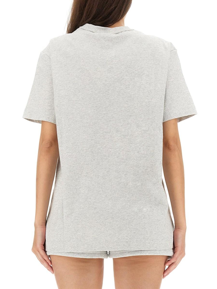 ALEXANDER WANG T-SHIRT IN COTONE CON LOGO