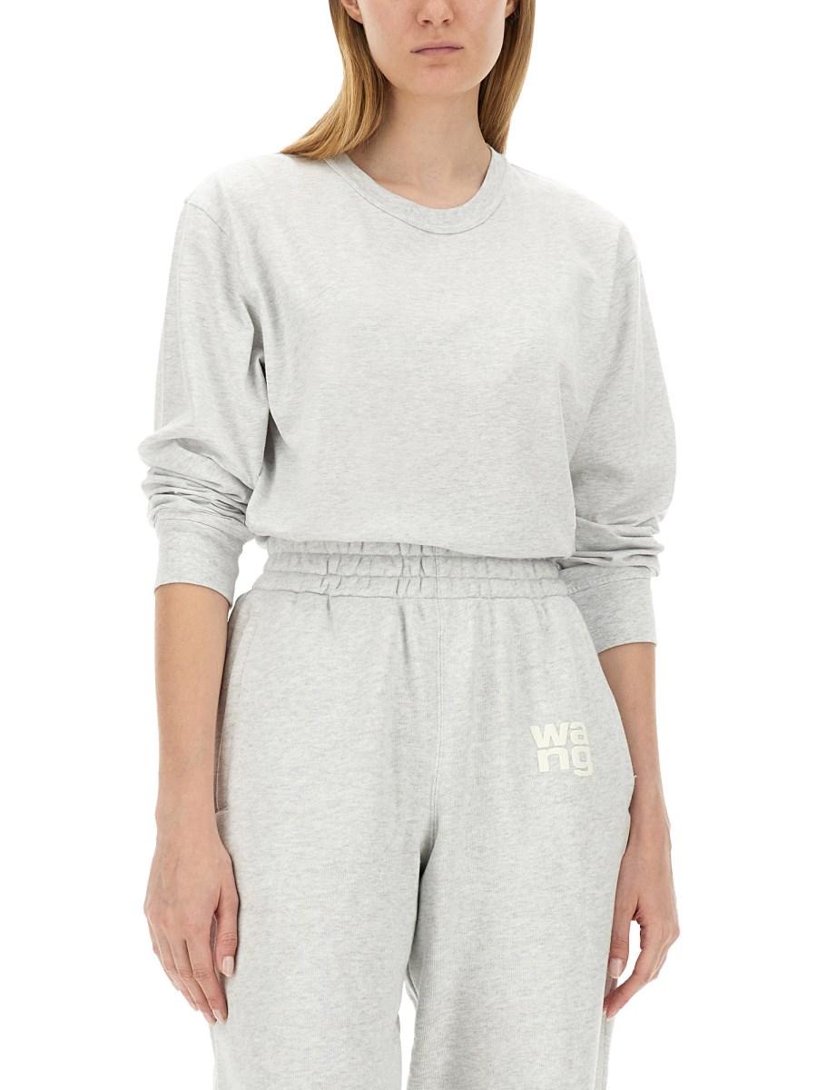 ALEXANDERWANG.T FELPA CON LOGO IN COTONE
