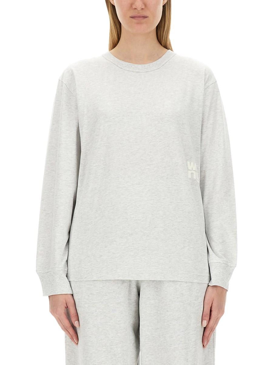 ALEXANDERWANG.T FELPA CON LOGO IN COTONE