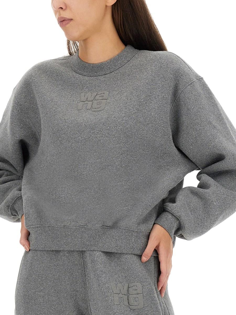 ALEXANDERWANG.T FELPA CON LOGO IN RILIEVO