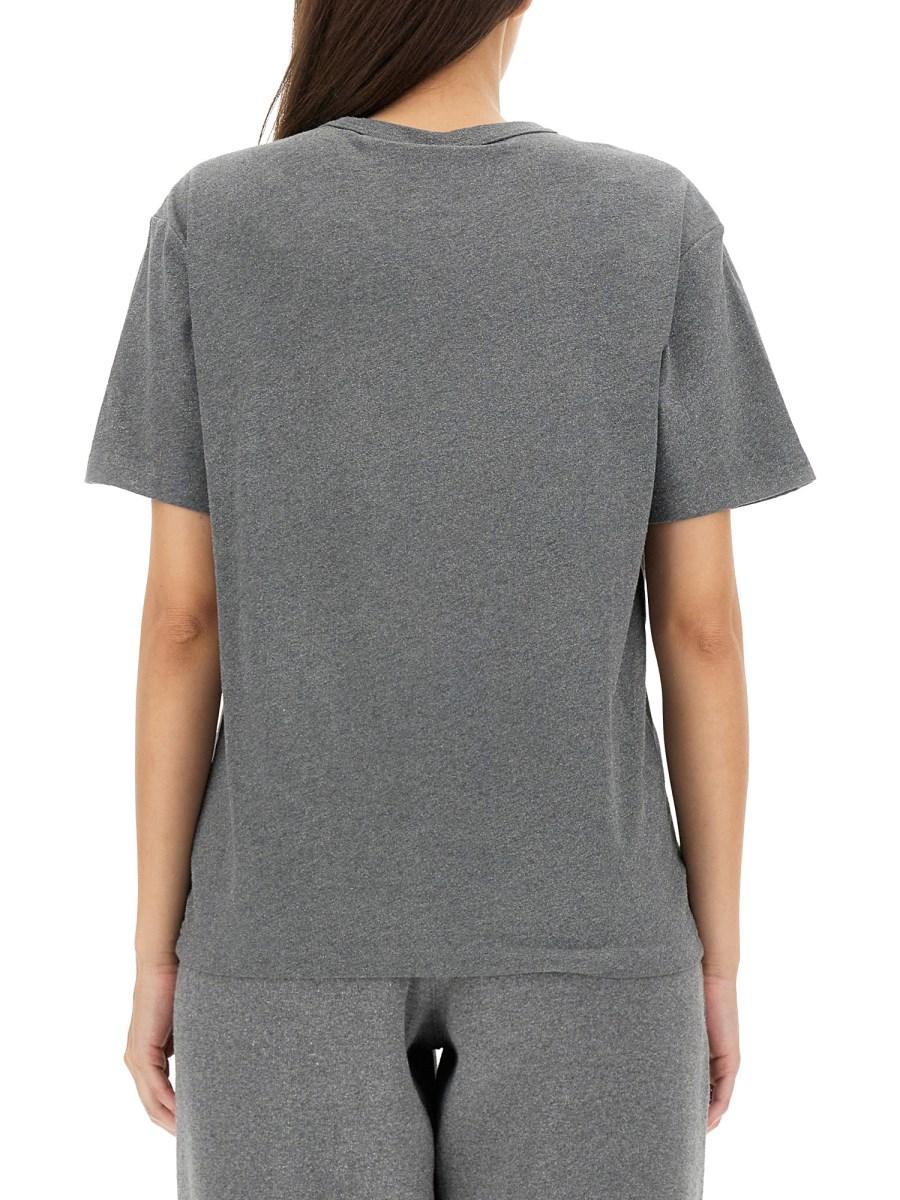 ALEXANDERWANG.T T-SHIRT IN JERSEY CON LOGO GLITTER
