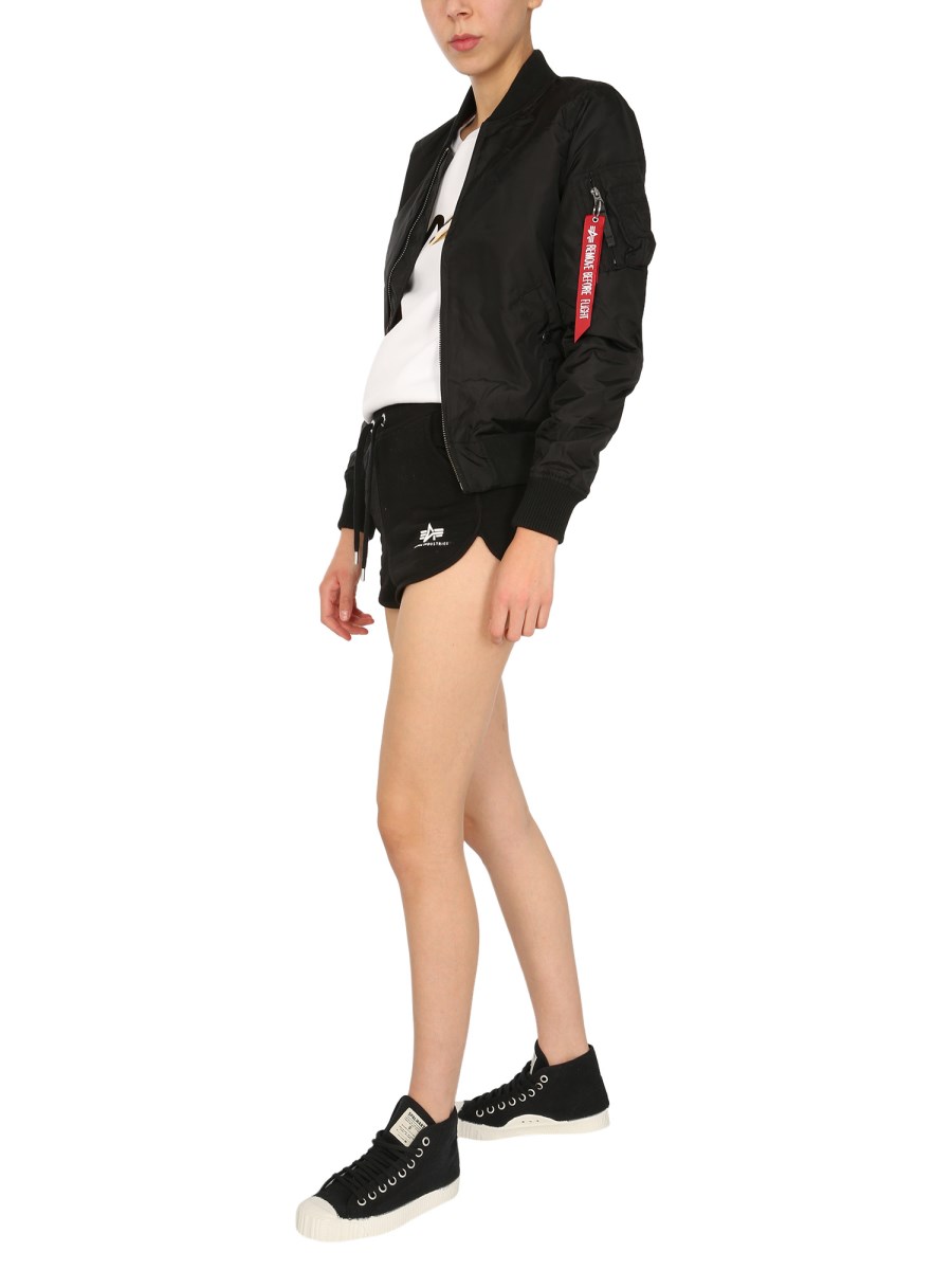 ALPHA INDUSTRIES SHORT IN FELPA DI COTONE CON LOGO