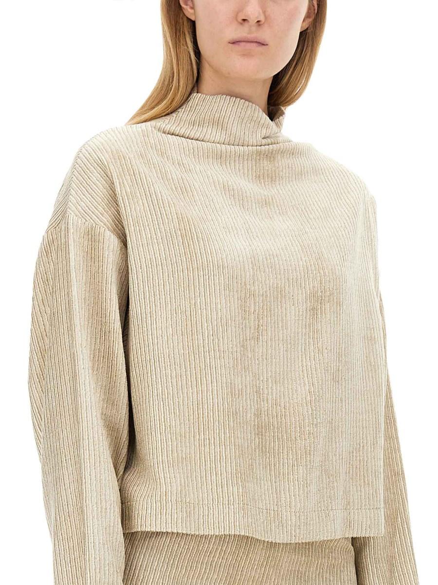 ALYSI BLUSA VELVET A COSTE LARGHE