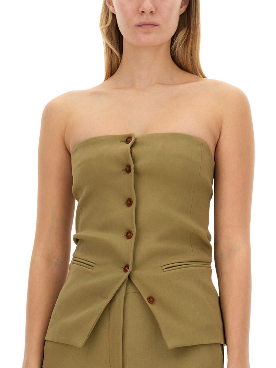 ALYSI BUSTIER CON BOTTONI