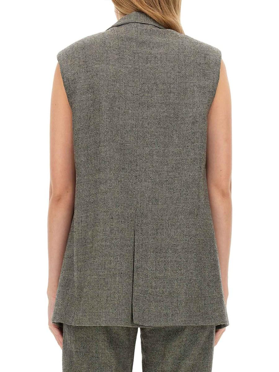 ALYSI GILET IN PRICIPE DI GALLES IN LANA