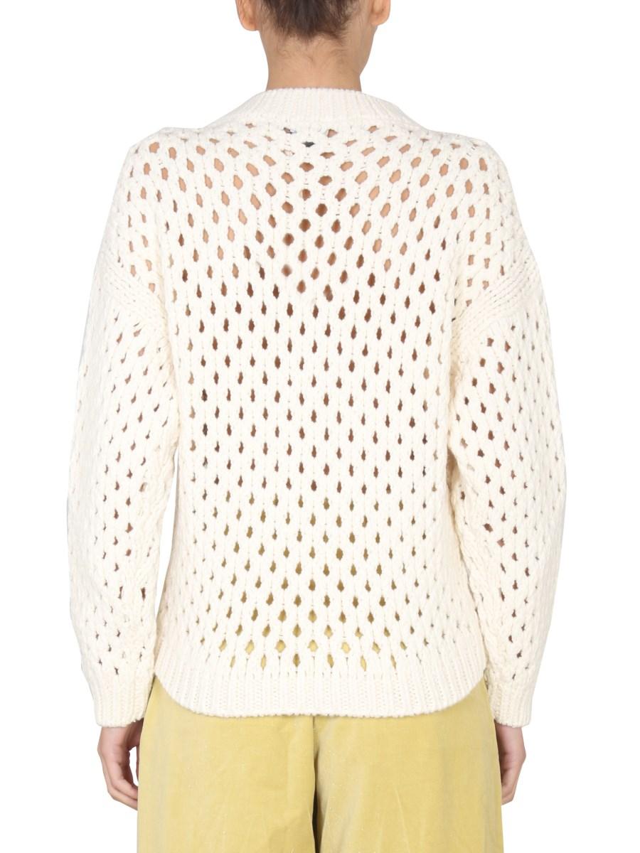 ALYSI MAGLIA A RETE IN LANA MERINO